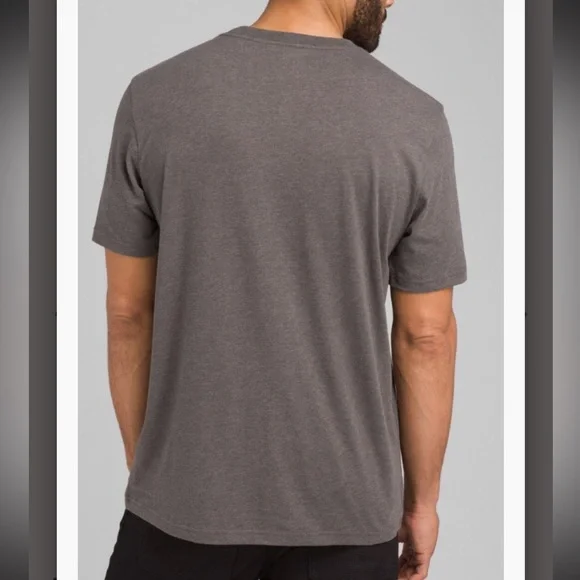 PRANA Mens Tree Hugger Journeyman Short Sleeve Tee T-Shirt SZ Large. Grey - Picture 2 of 9